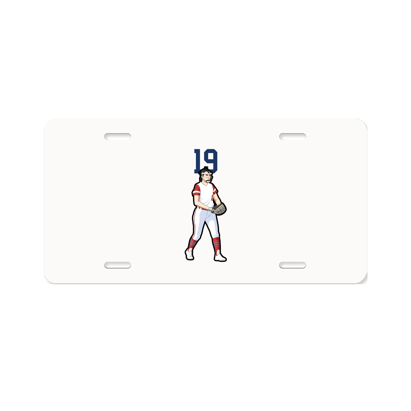 License Plate — Number Top in Classic