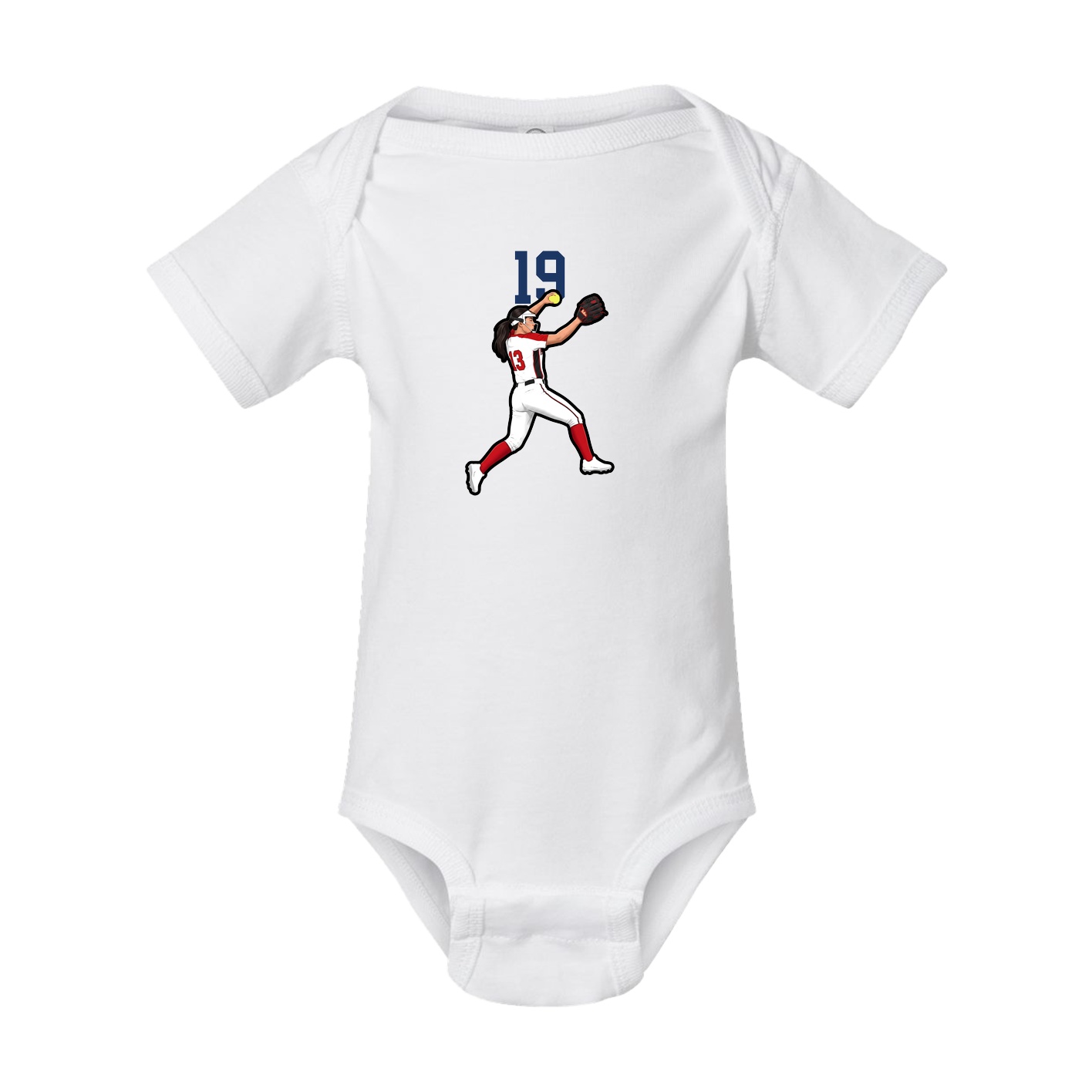 Baby Onesie — Number Top in White