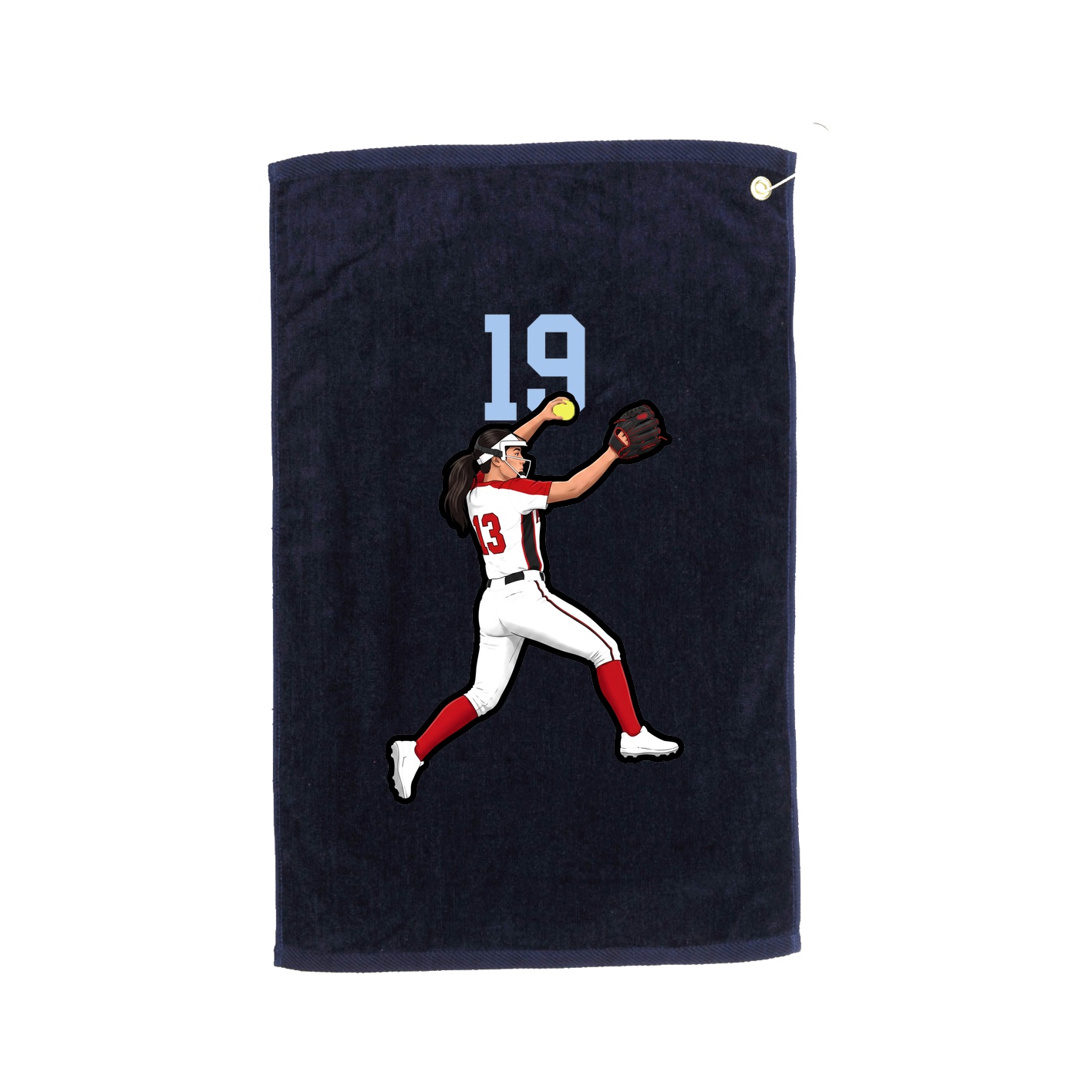 Golf Towel — Number Top in Navy