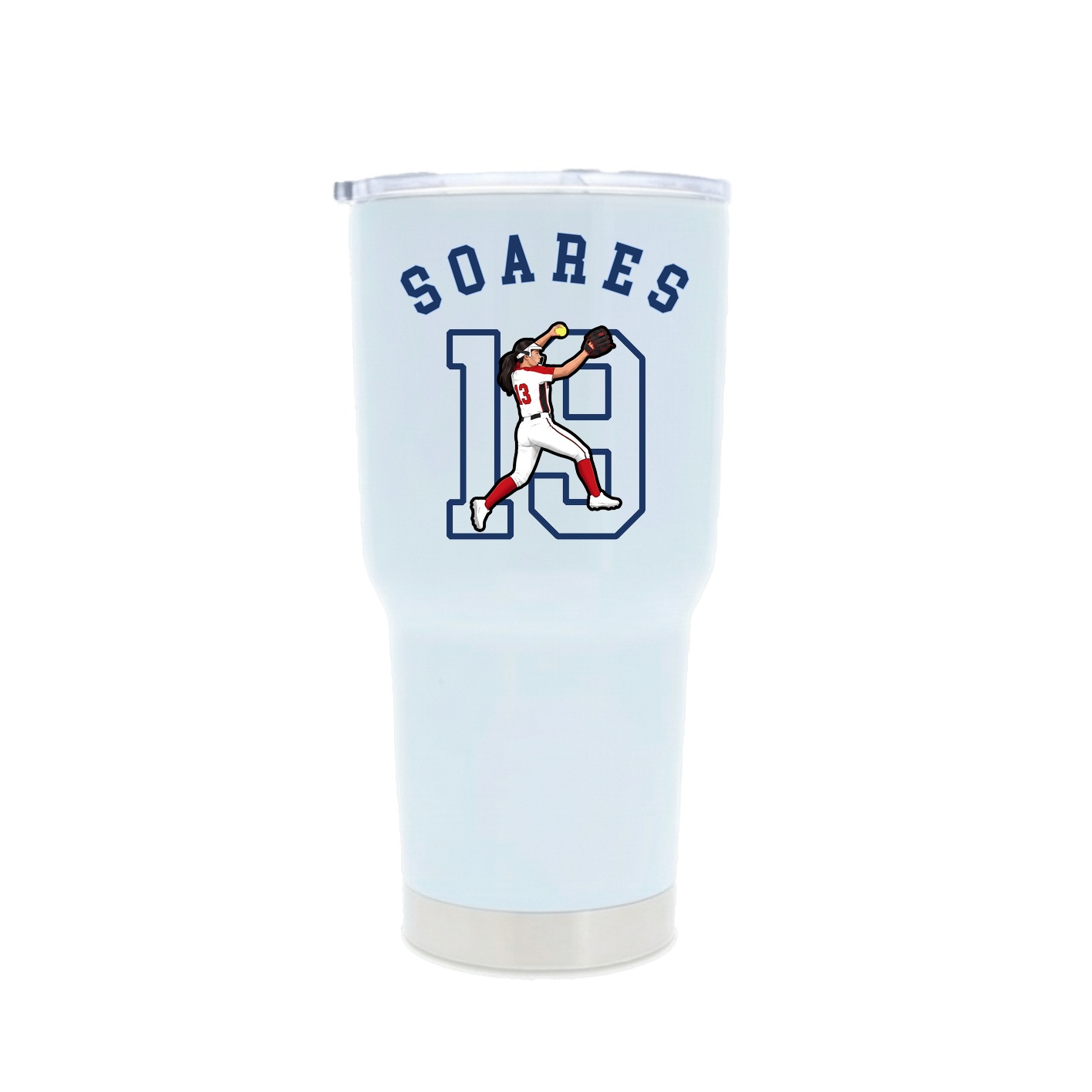30oz Stainless Steel Tumbler — Shirsey Arch in White