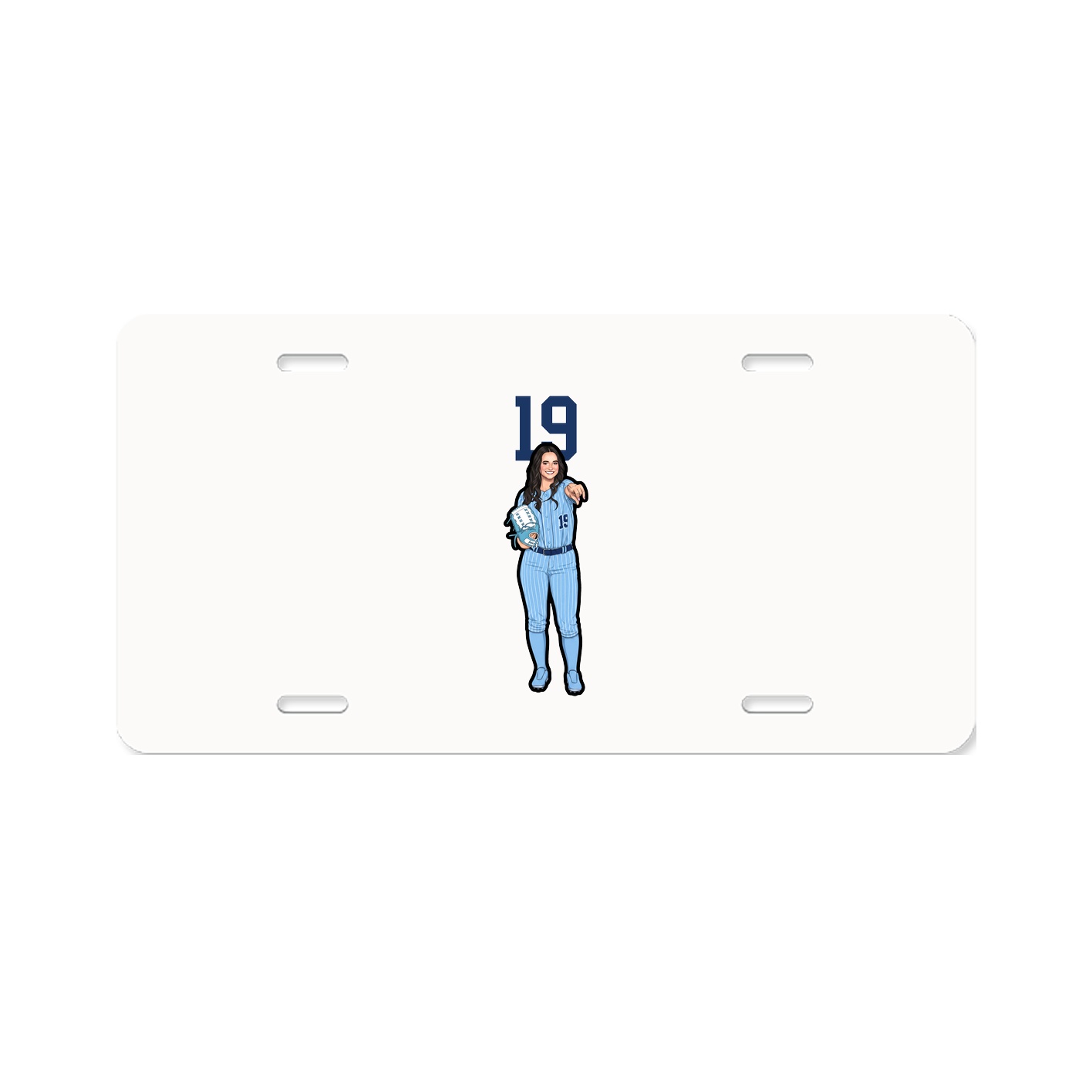 License Plate — Number Top in Classic