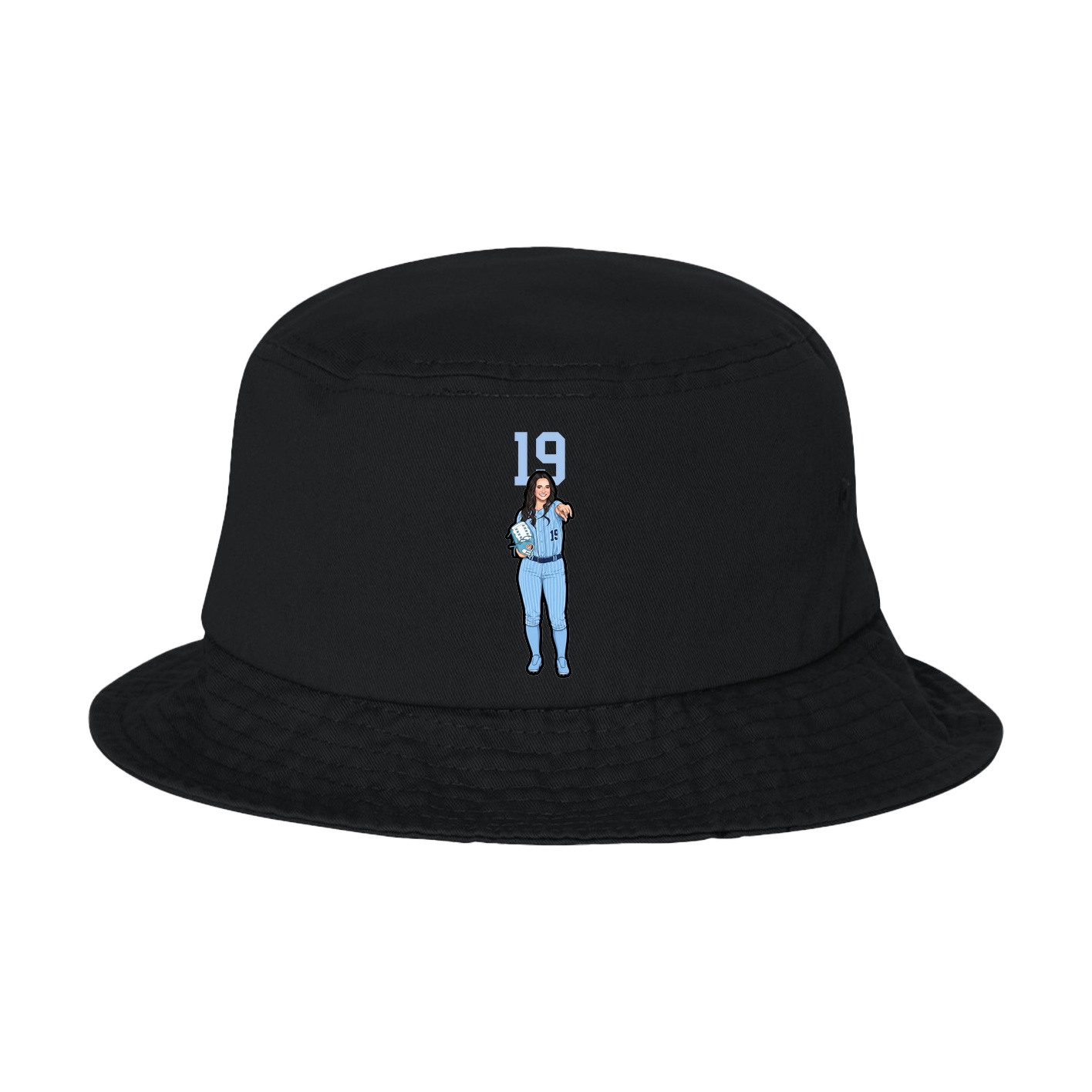 Bucket Cap — Number Top in Black