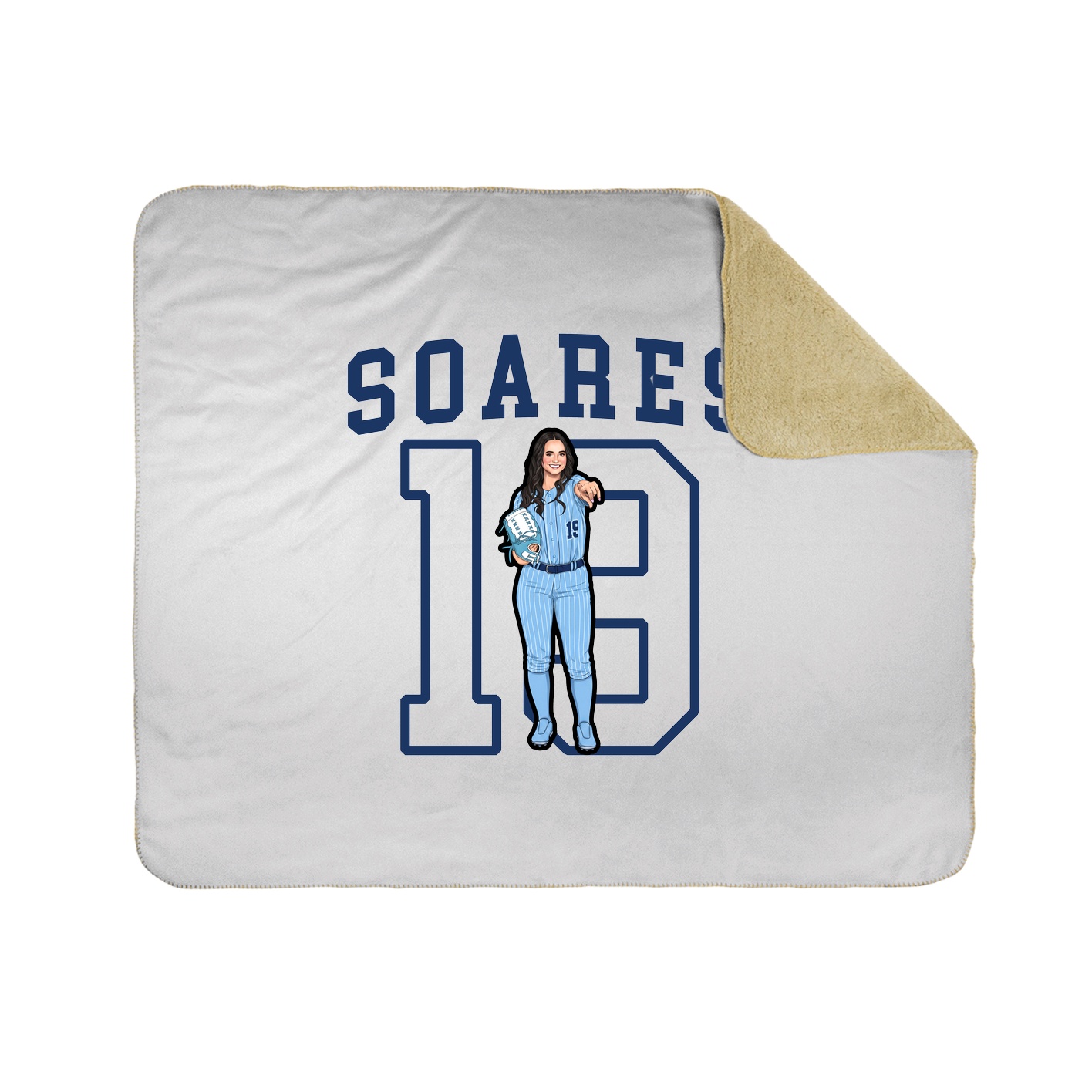 Throw Blanket — Shirsey in White