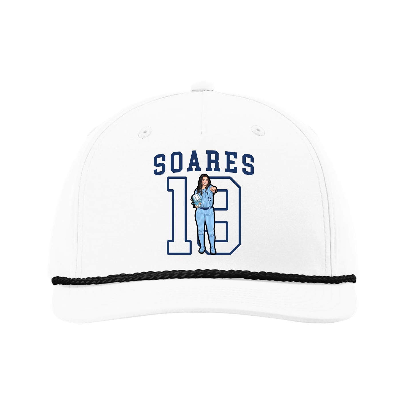 Five-Panel Classic Rope Cap — Shirsey in White