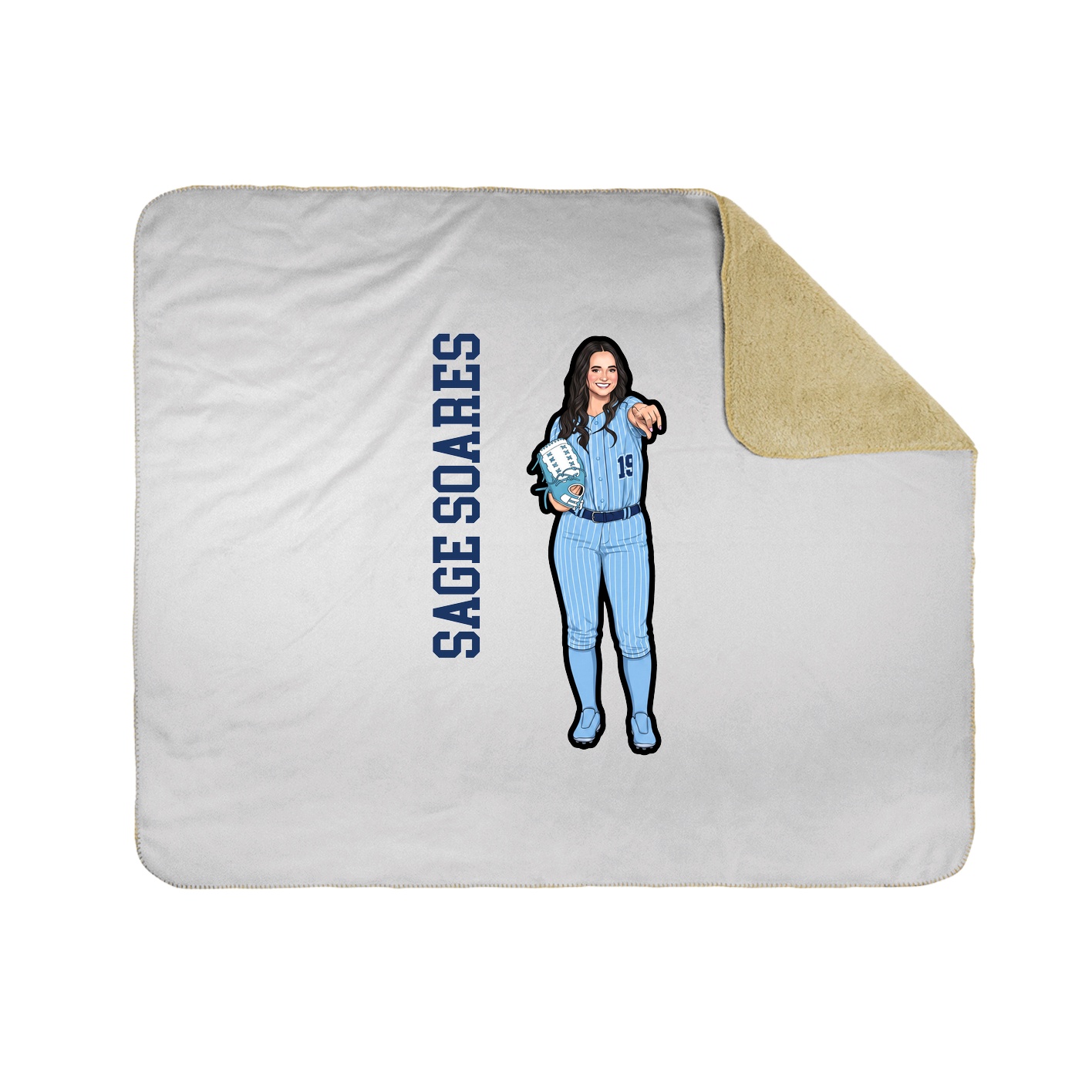50x60 Sherpa Lined Throw Blanket