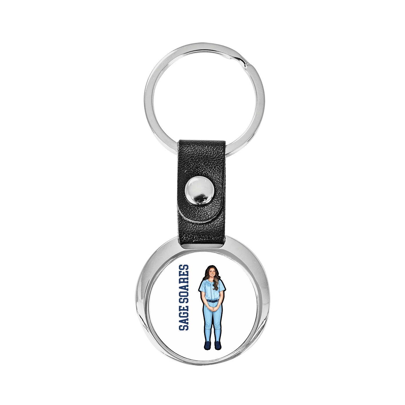 Key Chain — Name Vertical in Classic