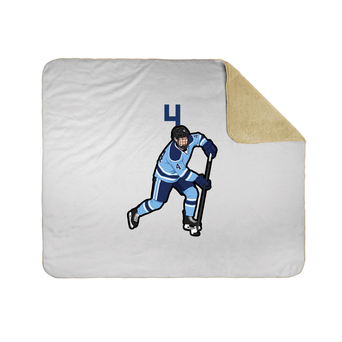 Throw Blanket — Number Top in White