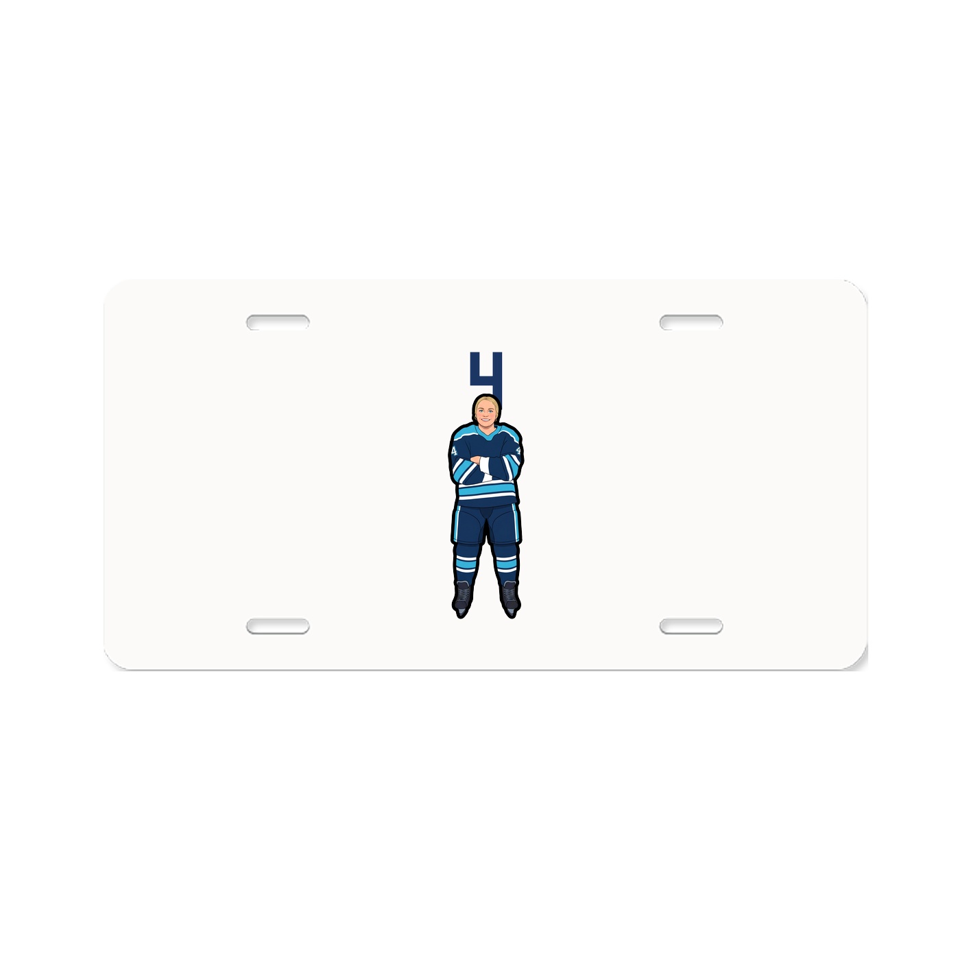 License Plate — Number Top in Classic