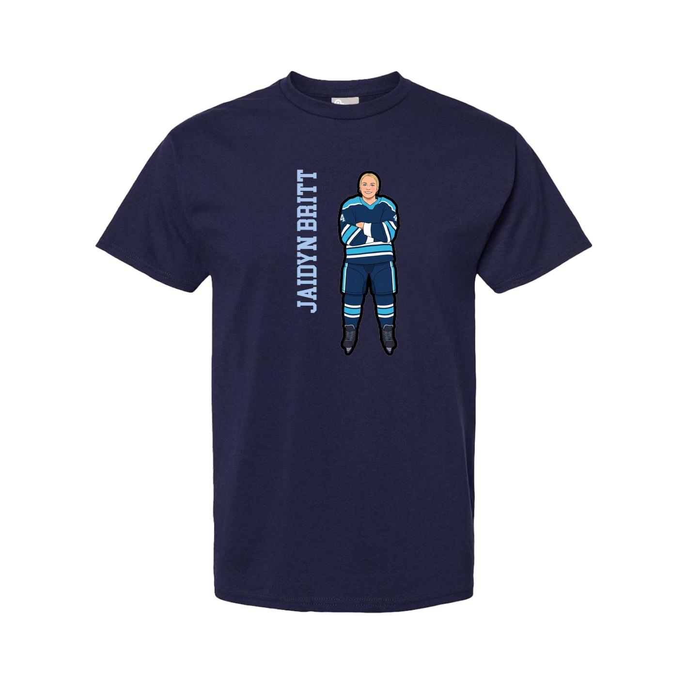 Tee — Name Vertical in Navy