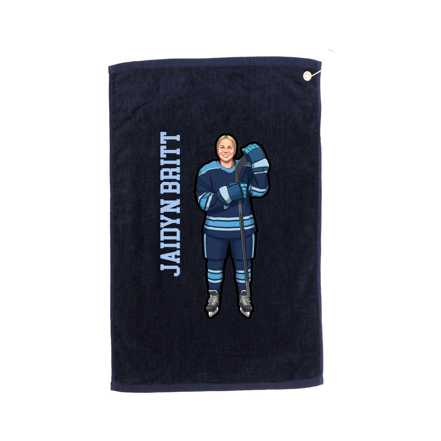 Golf Towel — Name Vertical in Navy