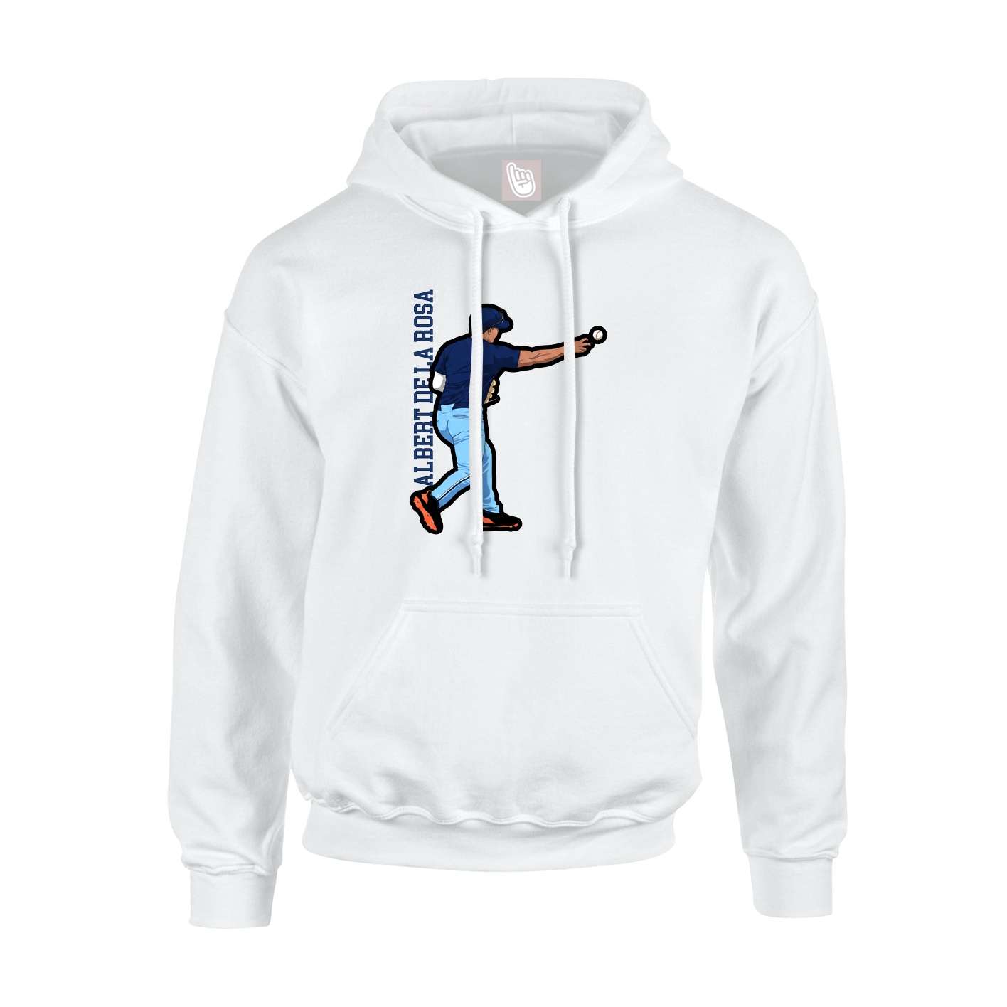 Youth Hoodie — Name Vertical in White