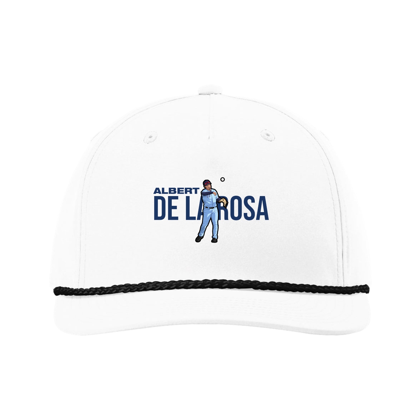 Five-Panel Classic Rope Cap — Player Name in White