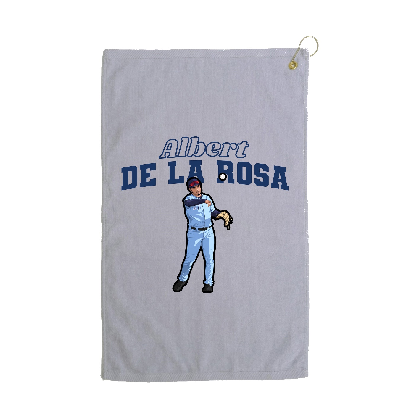 Golf Towel — Name Arch in Grey