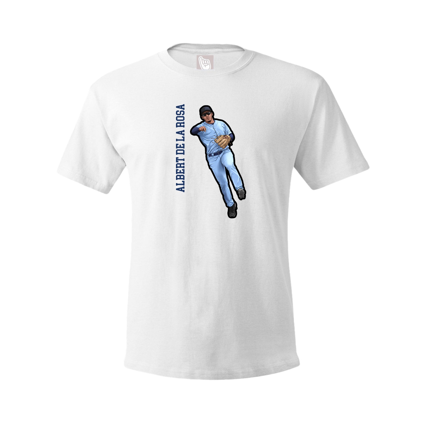 Tee — Name Vertical in White