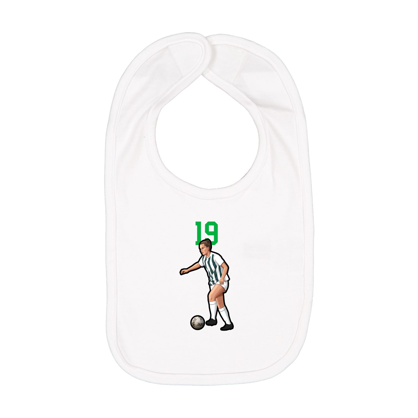 Infant Bib — Number Top in White
