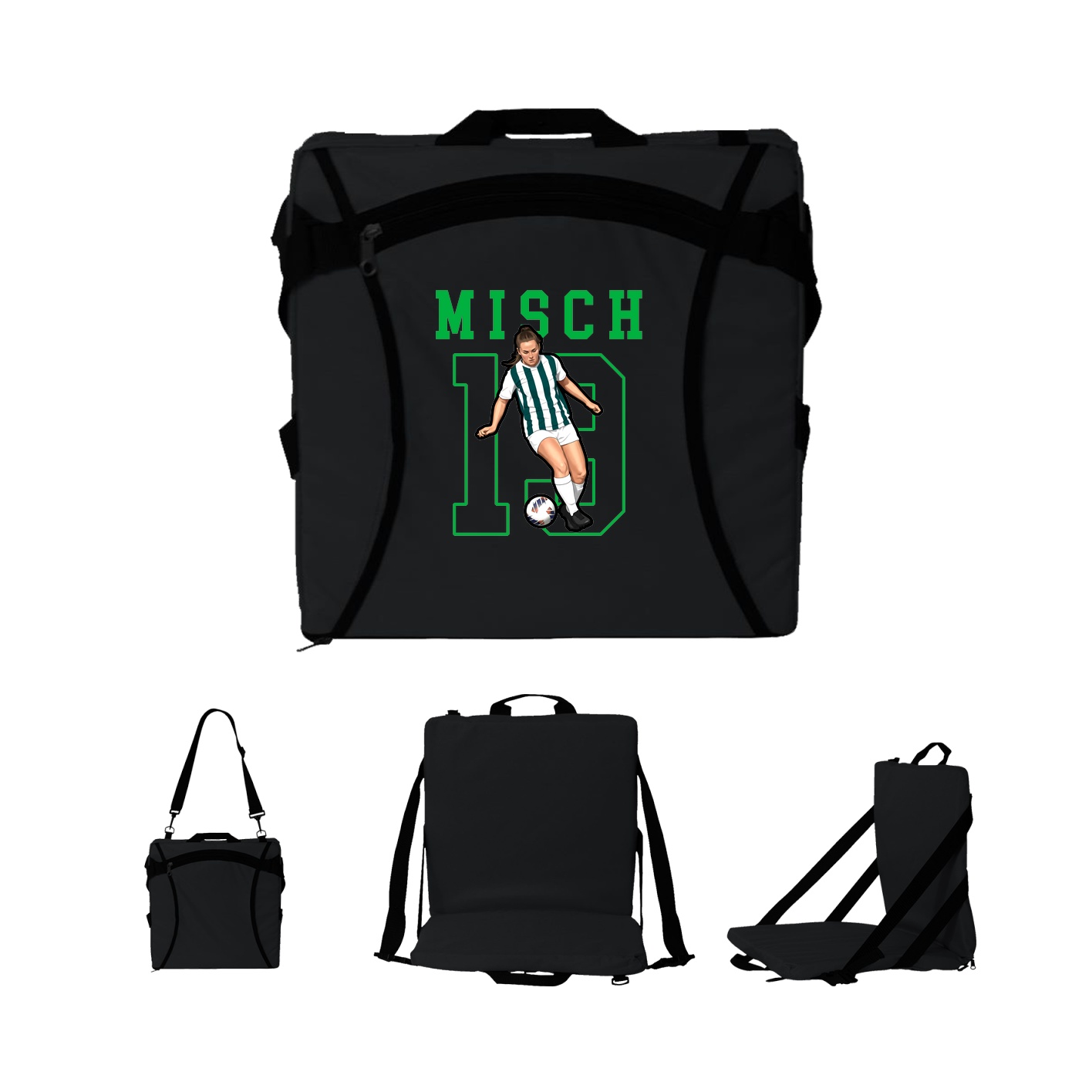 Folding Stadium Seat — Shirsey in Black