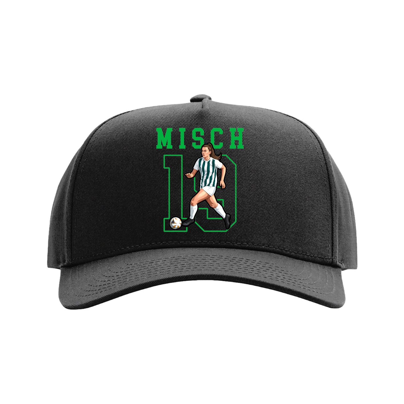Full Fabric Five-Panel Champ Cap — Shirsey in Black