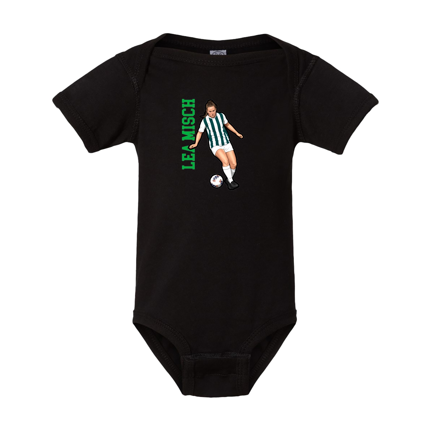 Baby Onesie — Name Vertical in Black