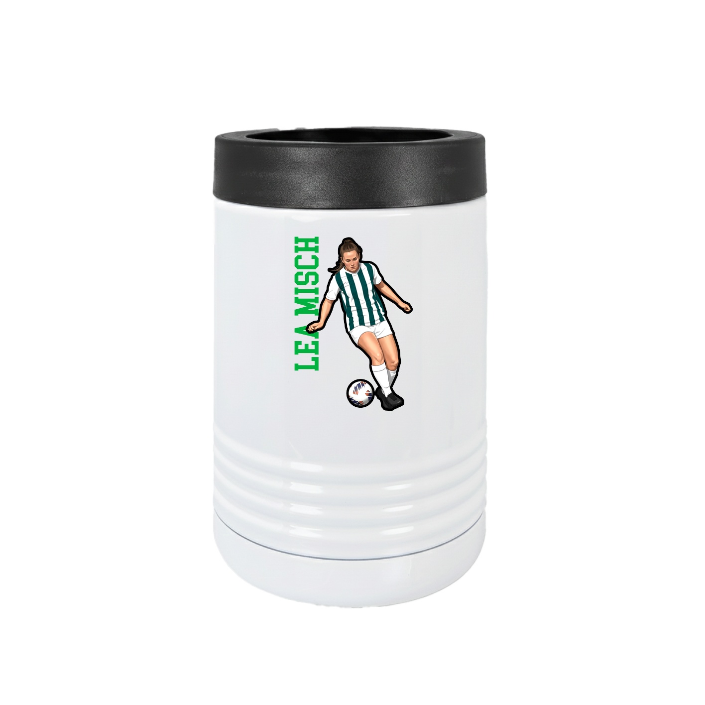 Beverage Holder — Name Vertical in White