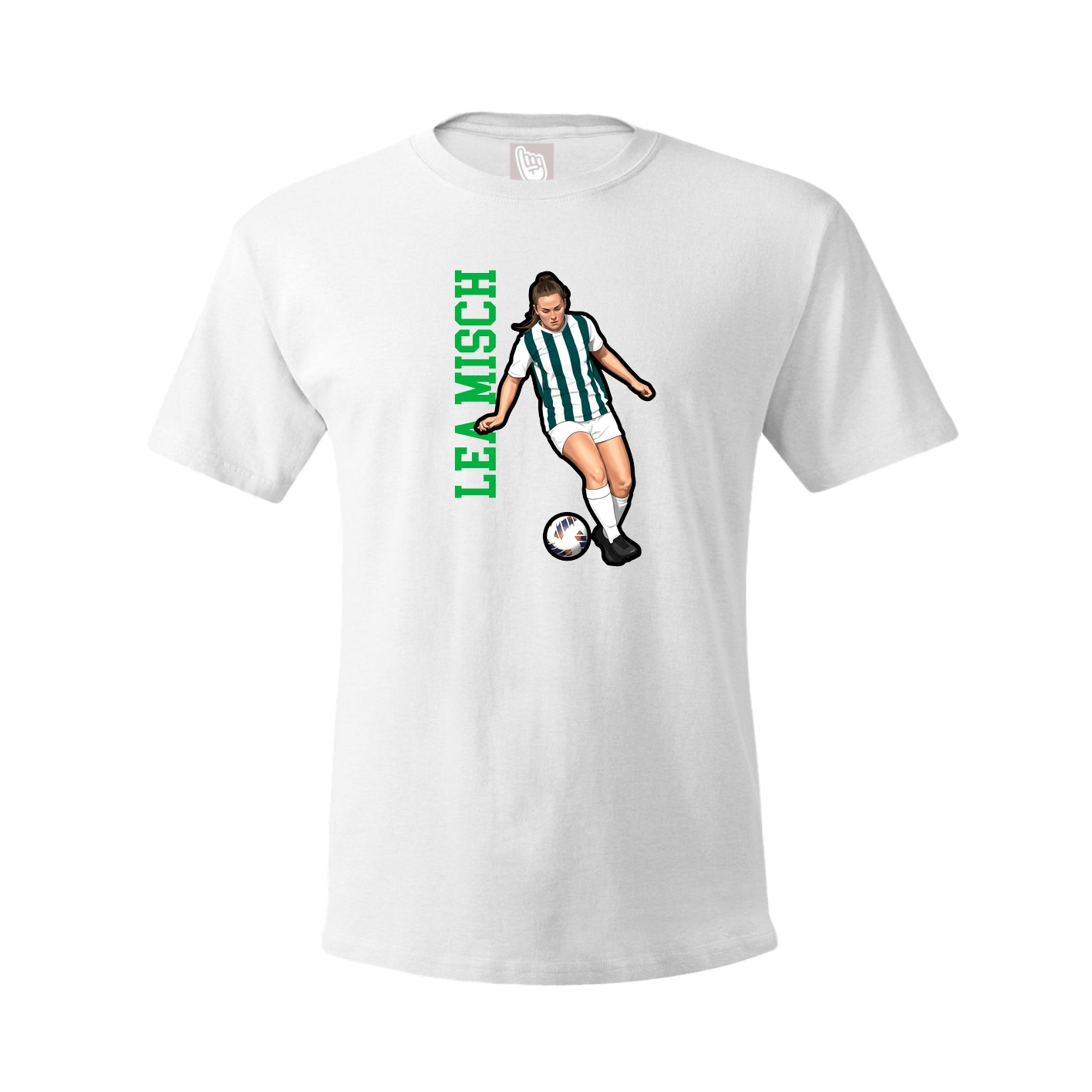 Tee — Name Vertical in White