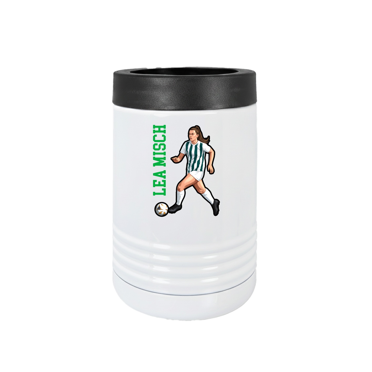 Beverage Holder — Name Vertical in White