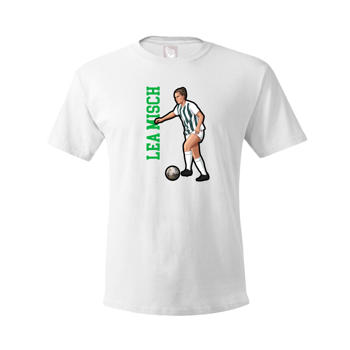 Youth Tee — Name Vertical in White