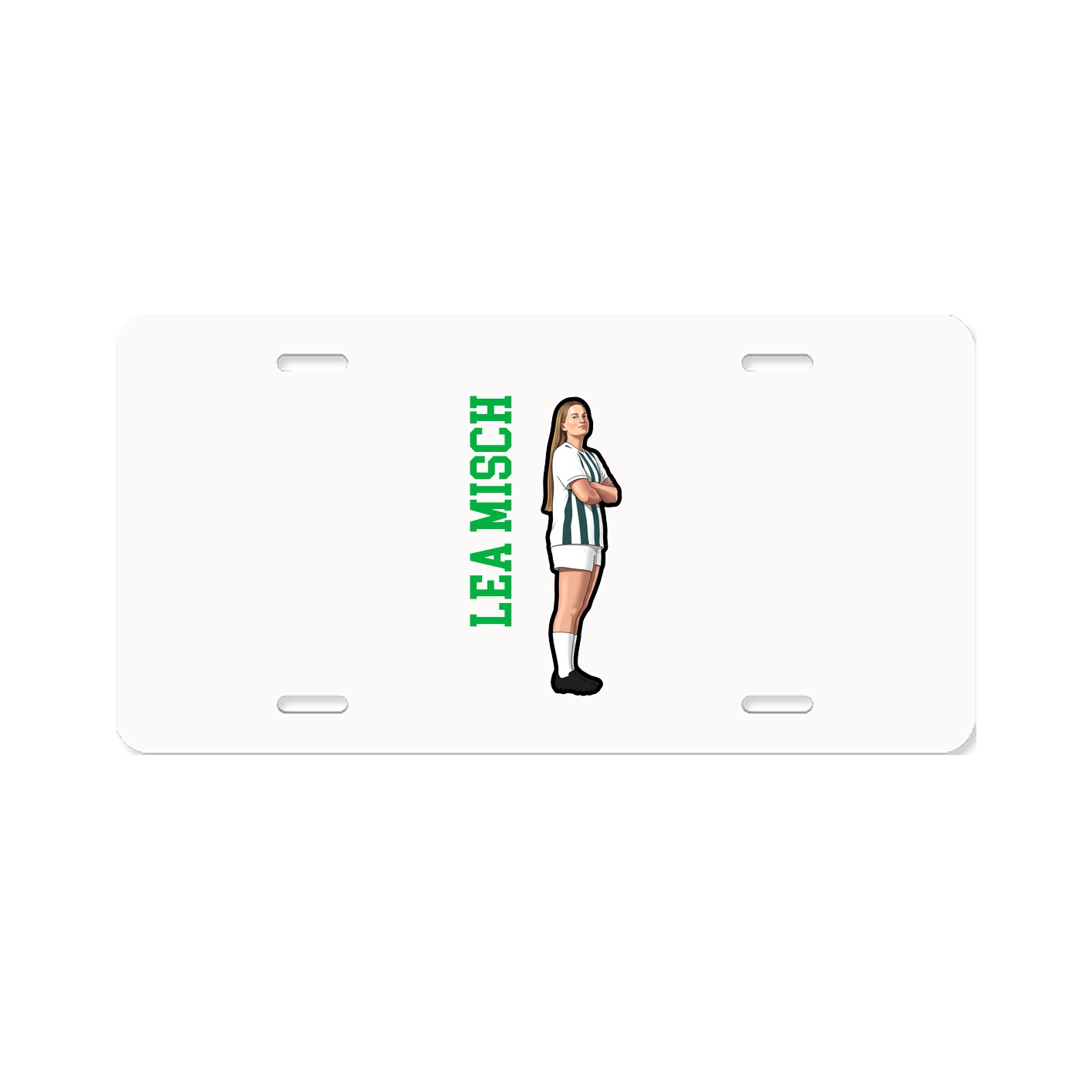 License Plate — Name Vertical in Classic