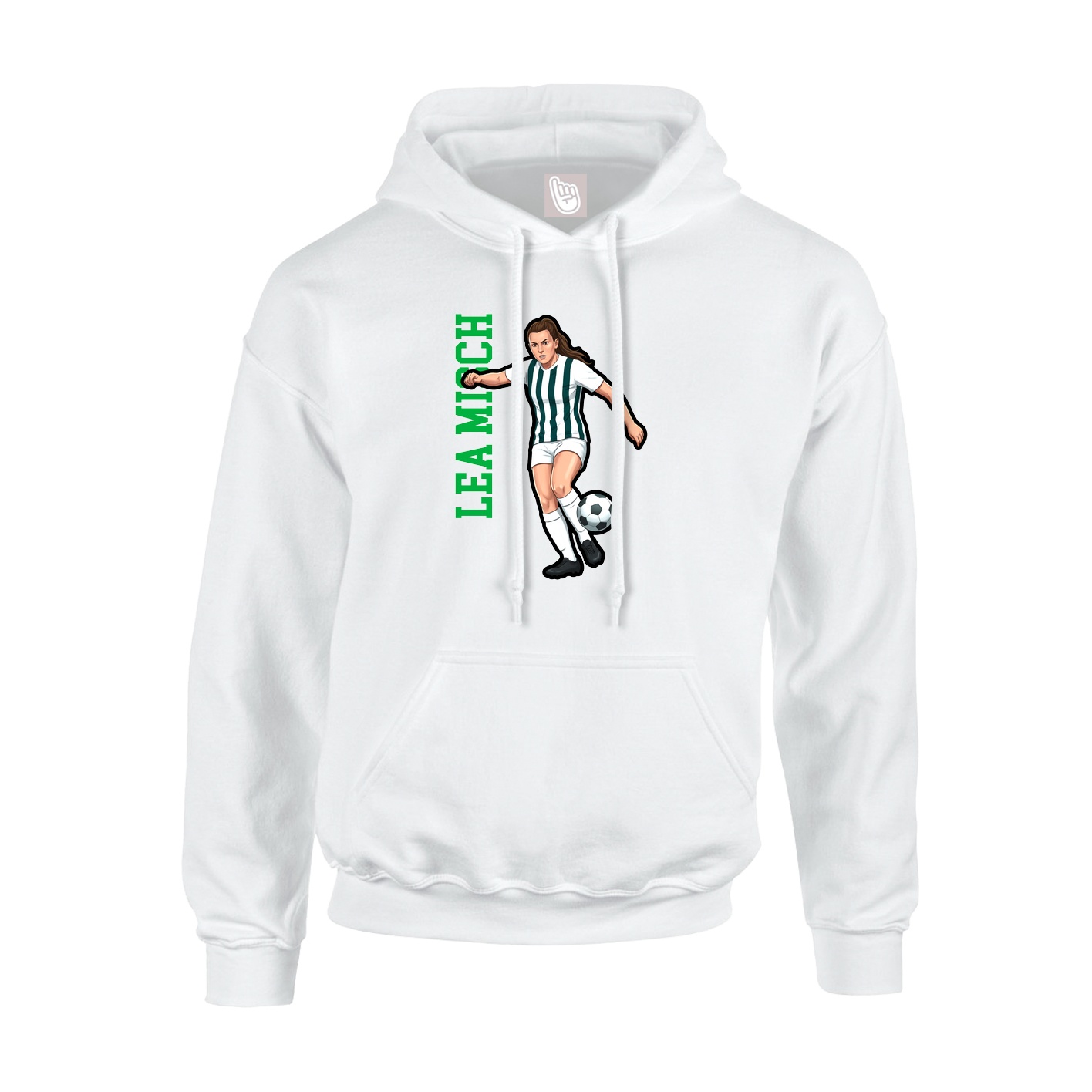 Hoodie — Name Vertical in White
