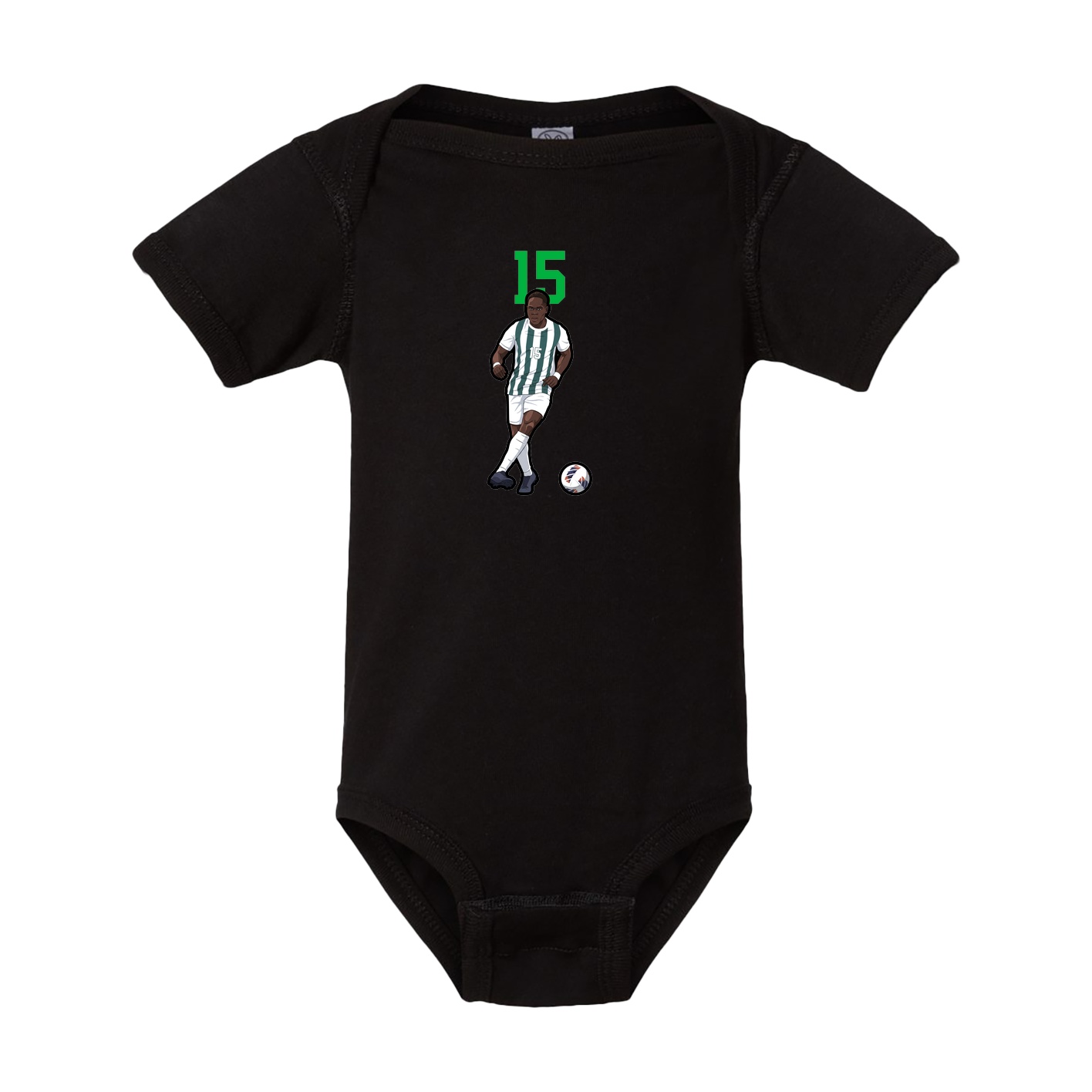 Baby Onesie — Number Top in Black