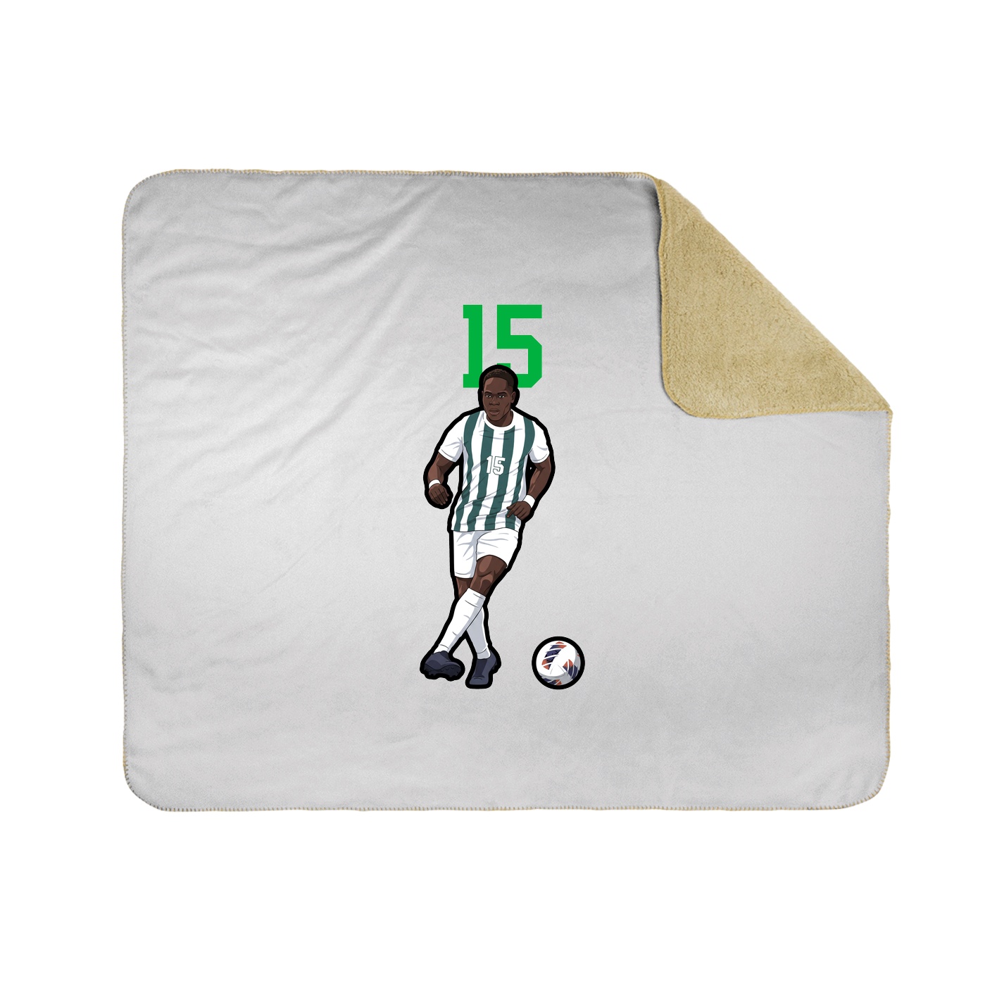 Throw Blanket — Number Top in White