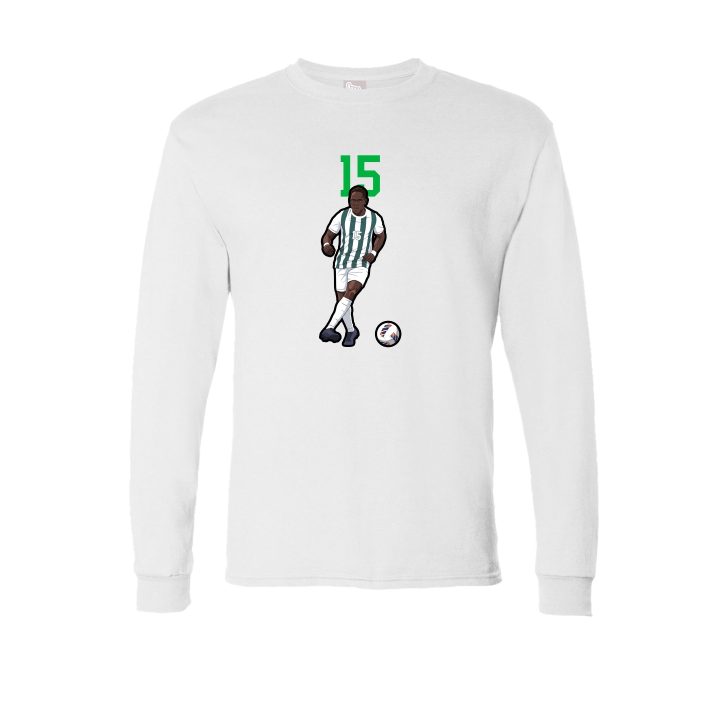 Long Sleeve Tee — Number Top in White
