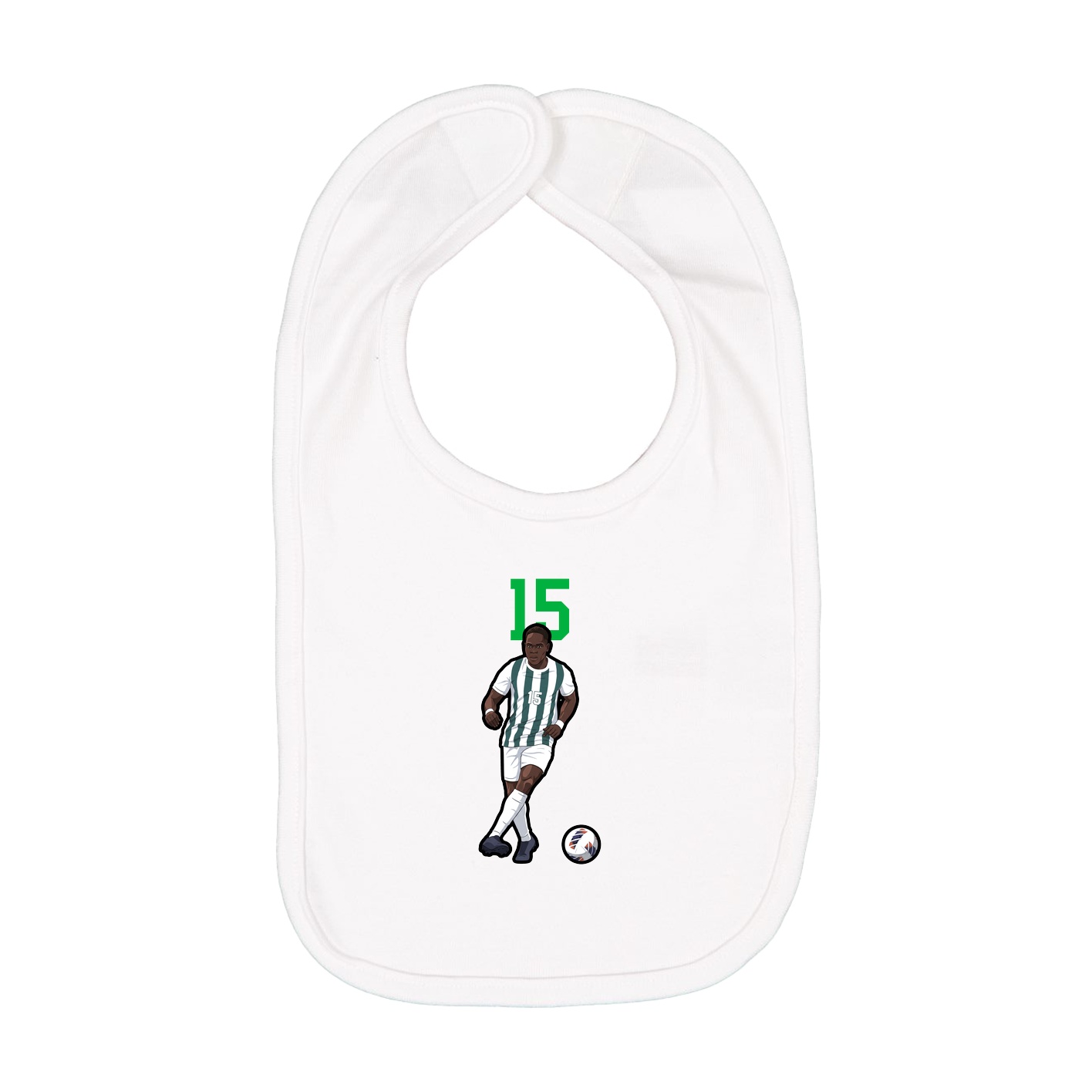 Infant Bib — Number Top in White