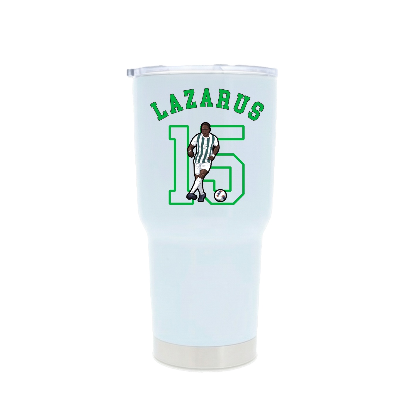 30oz Stainless Steel Tumbler — Shirsey Arch in White