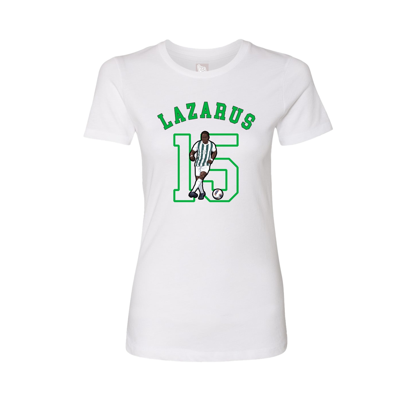 Fitted Women's Tee — Shirsey Arch in White