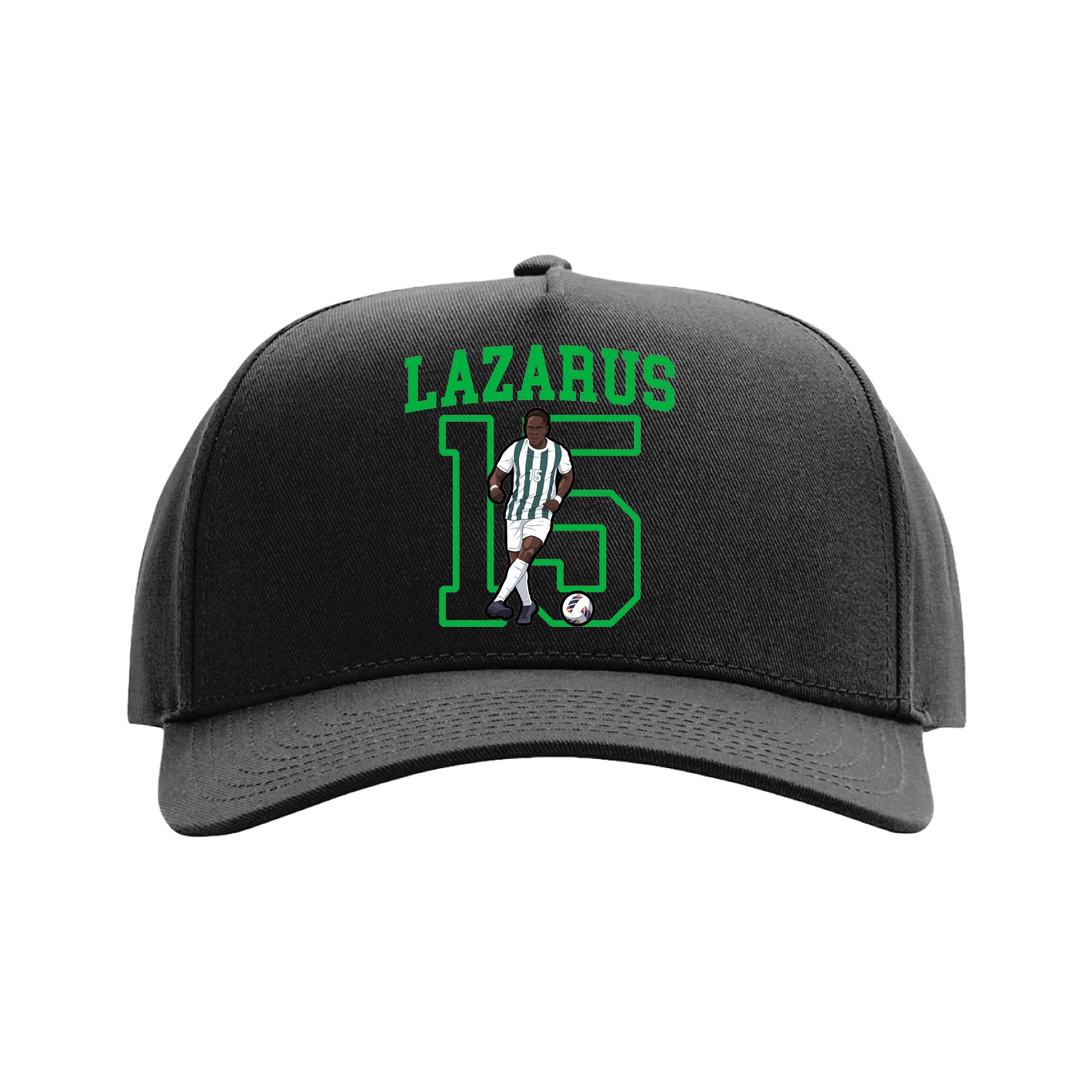 Full Fabric Five-Panel Champ Cap — Shirsey in Black
