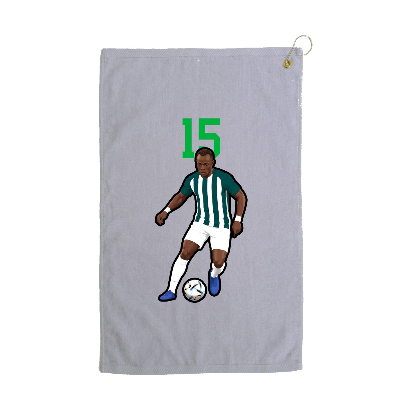 Golf Towel — Number Top in Grey