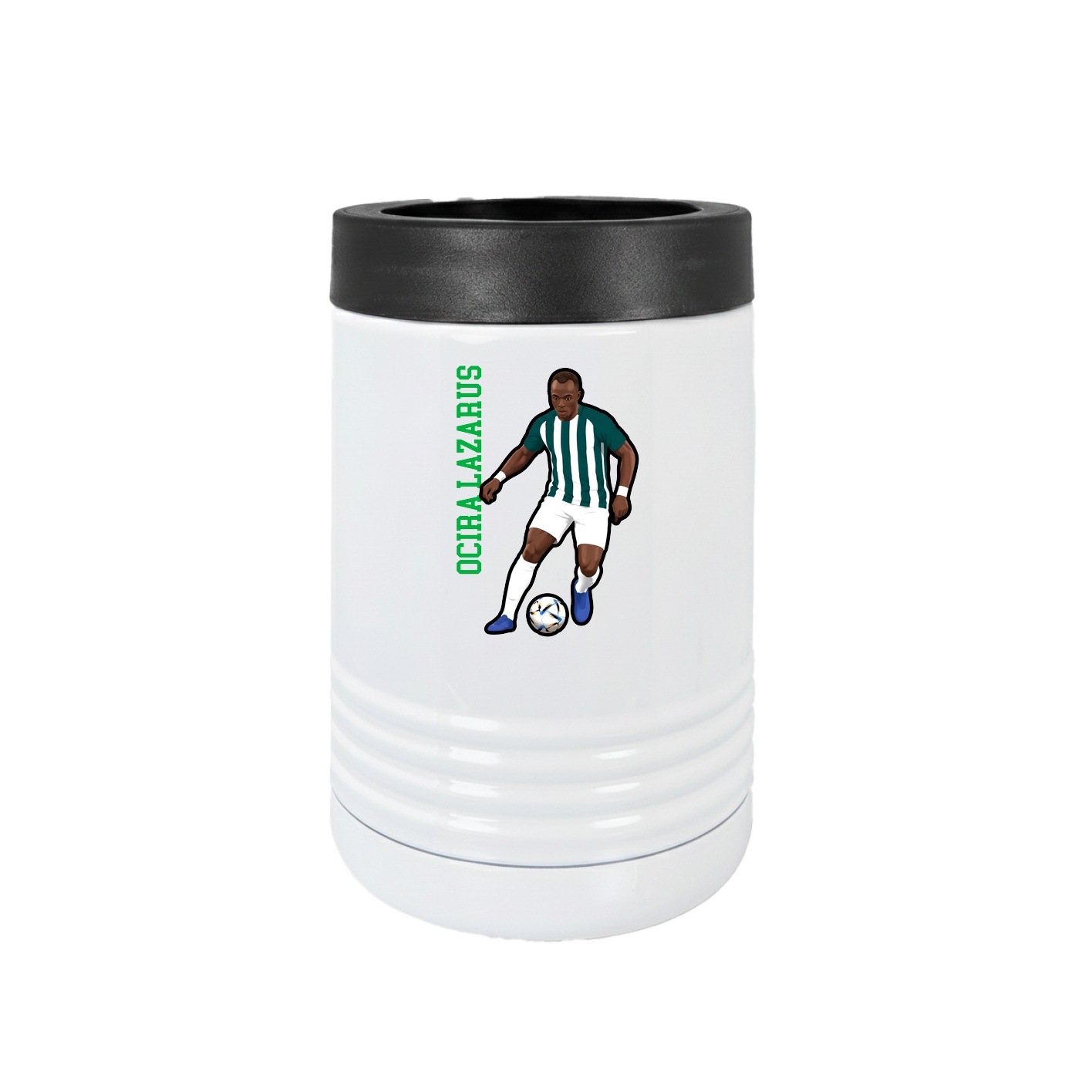 Beverage Holder — Name Vertical in White