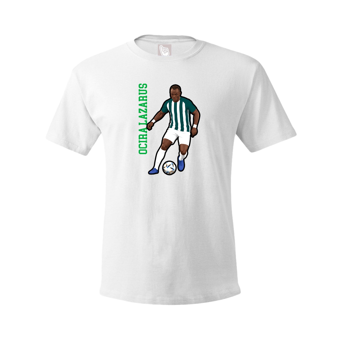 Youth Tee — Name Vertical in White