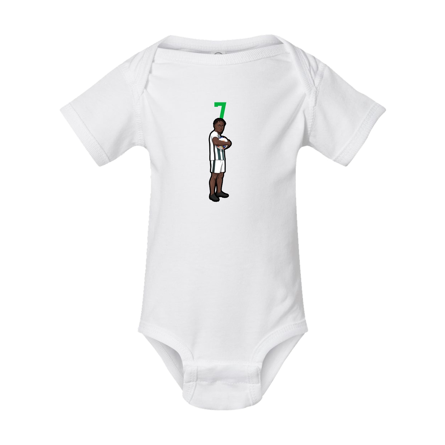 Baby Onesie — Number Top in White