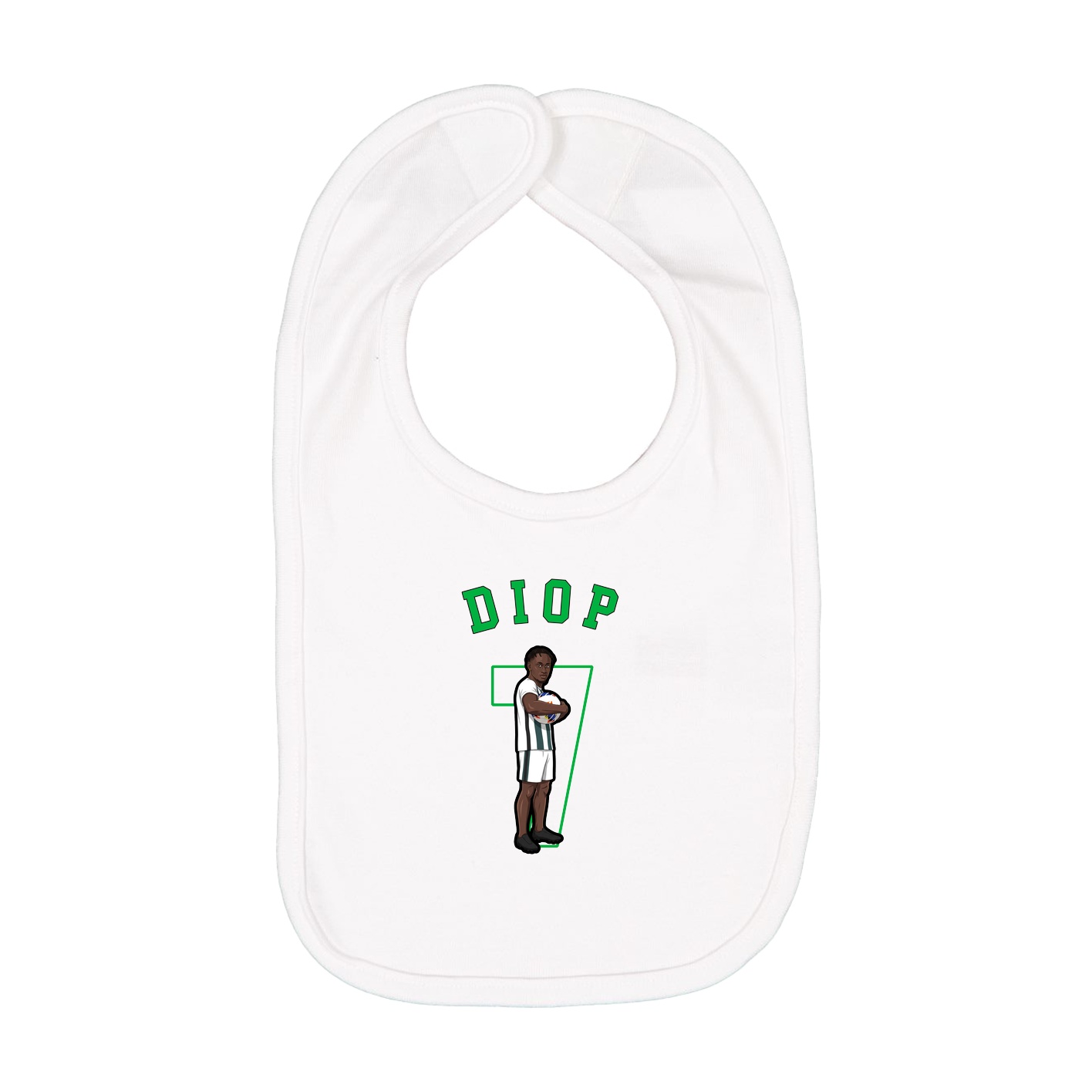 Infant Bib — Shirsey Arch in White