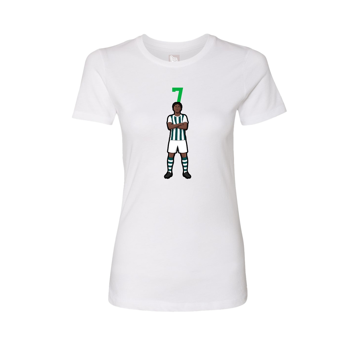 Fitted Women's Tee — Number Top in White
