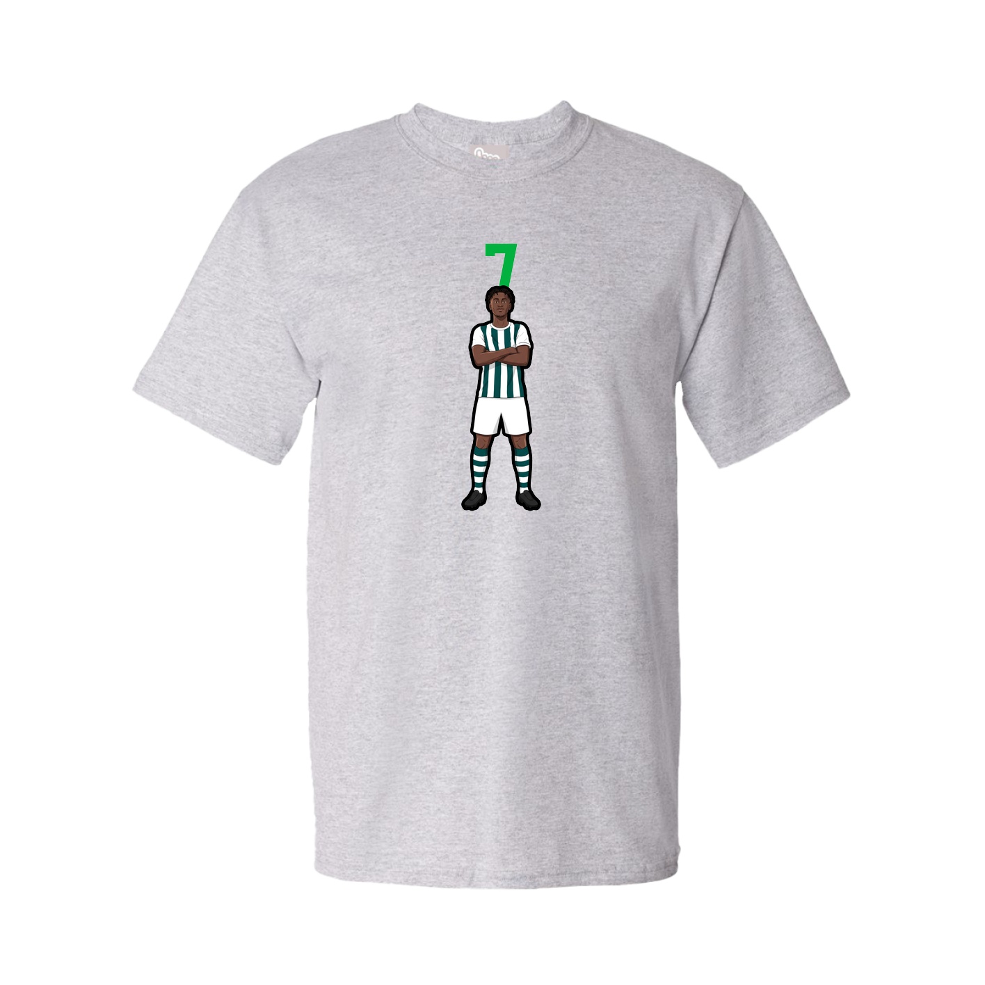 Youth Tee — Number Top in Grey