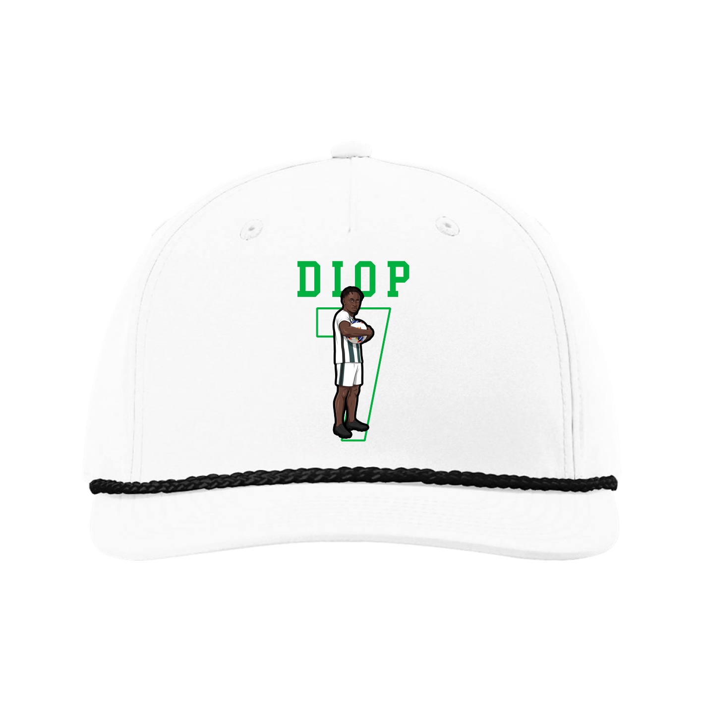 Five-Panel Classic Rope Cap — Shirsey in White