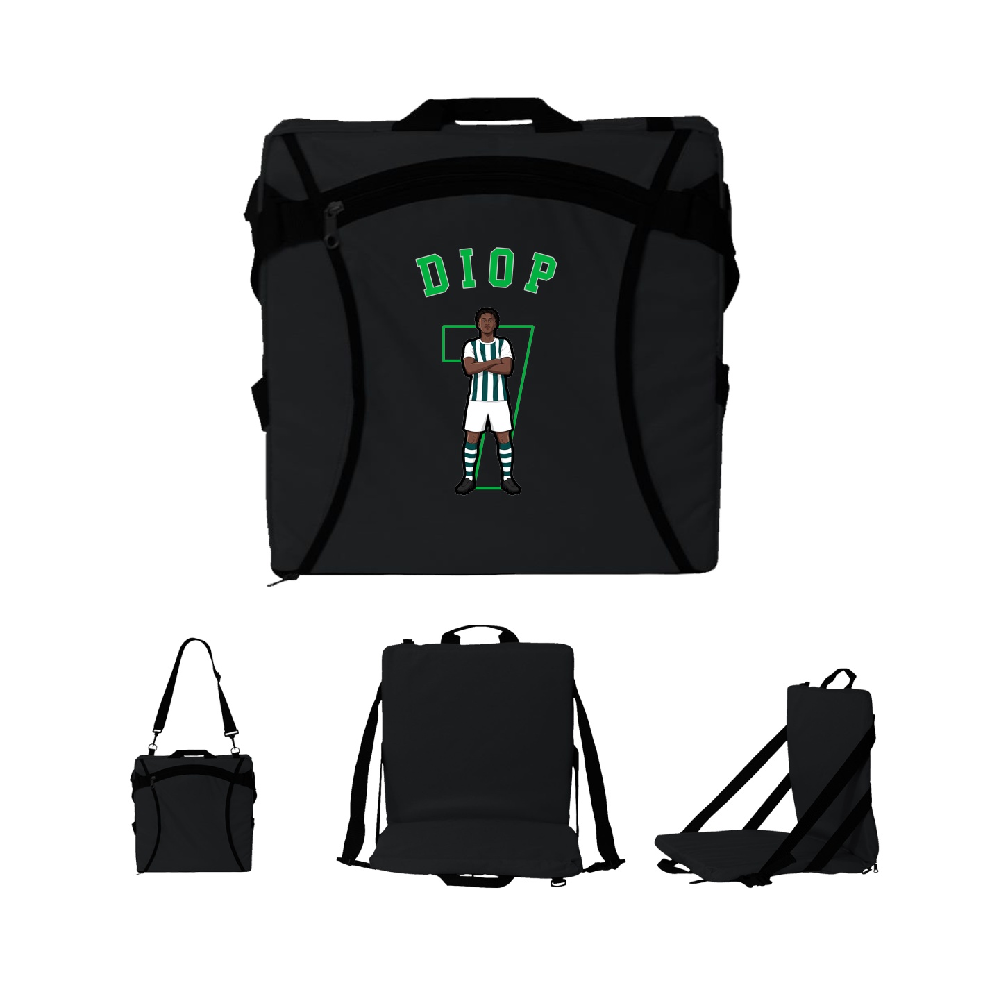 Folding Stadium Seat — Shirsey Arch in Black