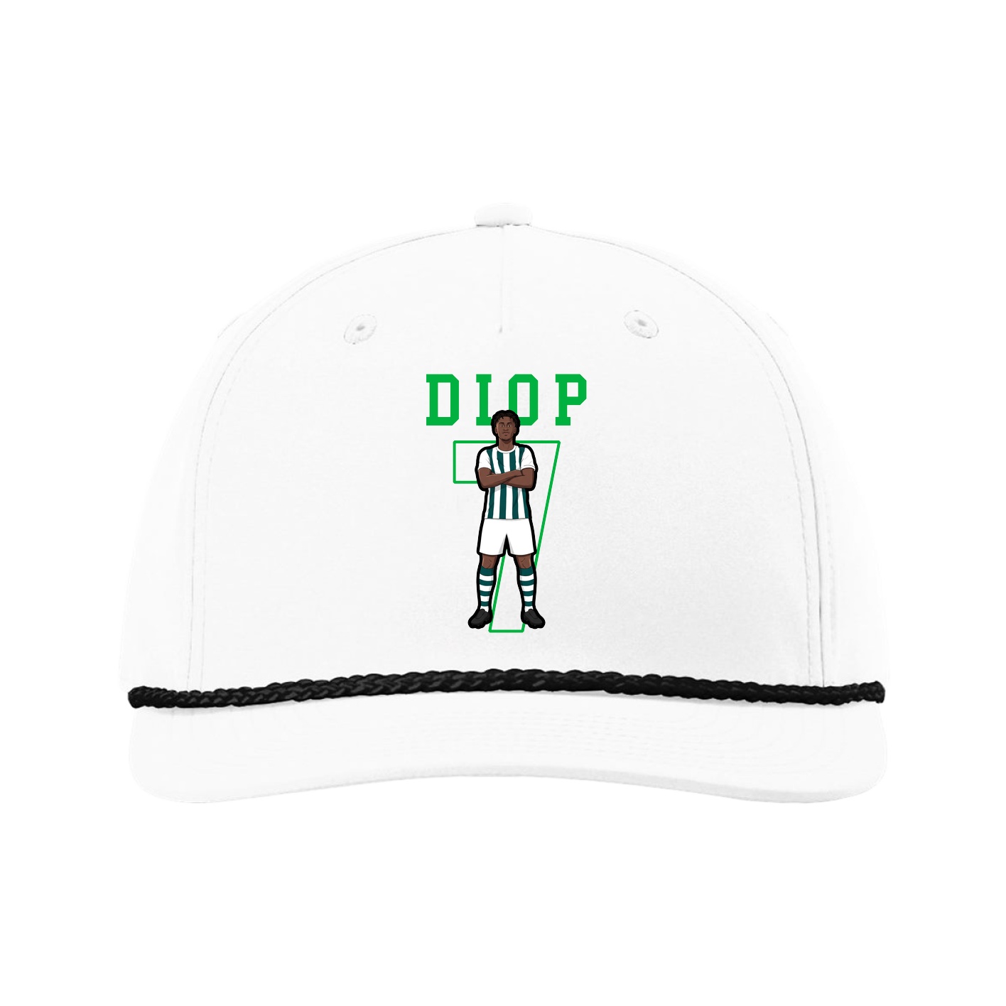 Five-Panel Classic Rope Cap — Shirsey in White
