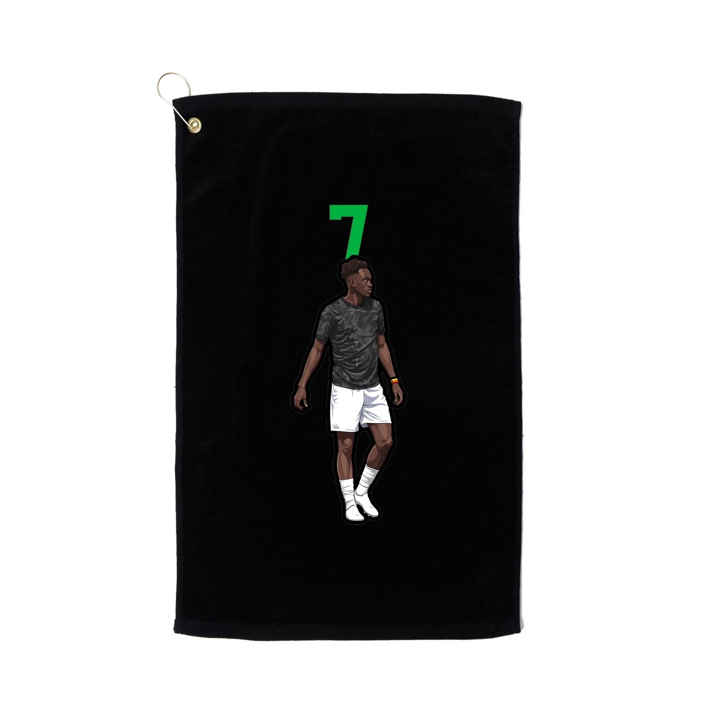 Golf Towel — Number Top in Black
