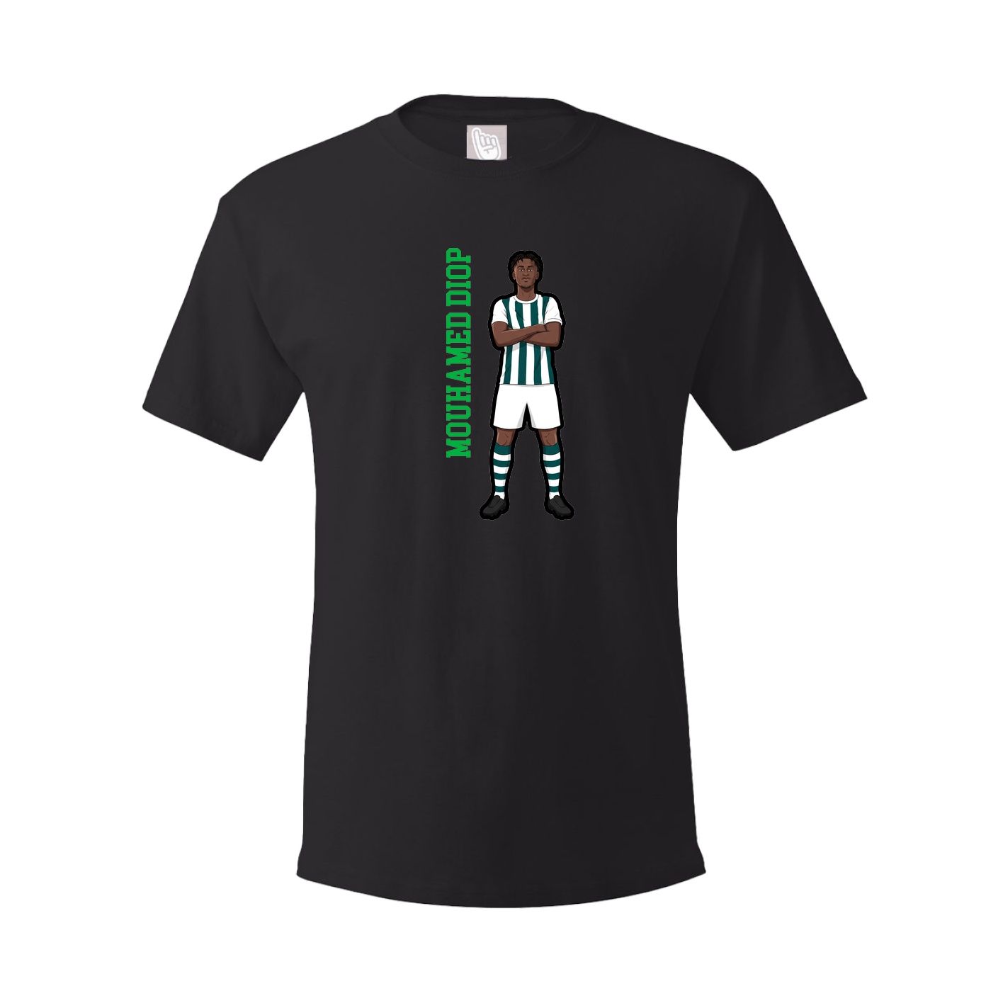 Youth Tee — Name Vertical in Black
