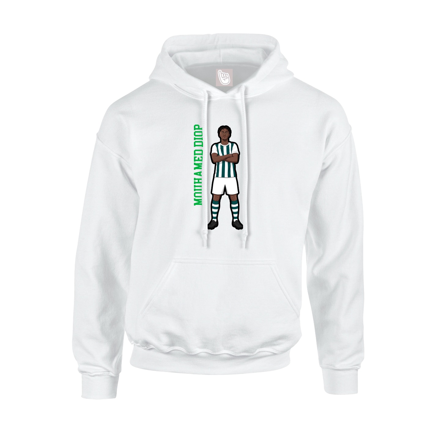Hoodie — Name Vertical in White