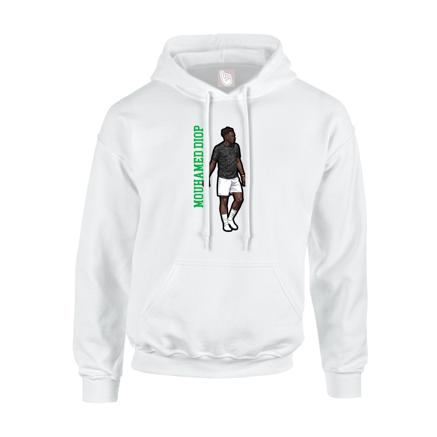 Youth Hoodie — Name Vertical in White