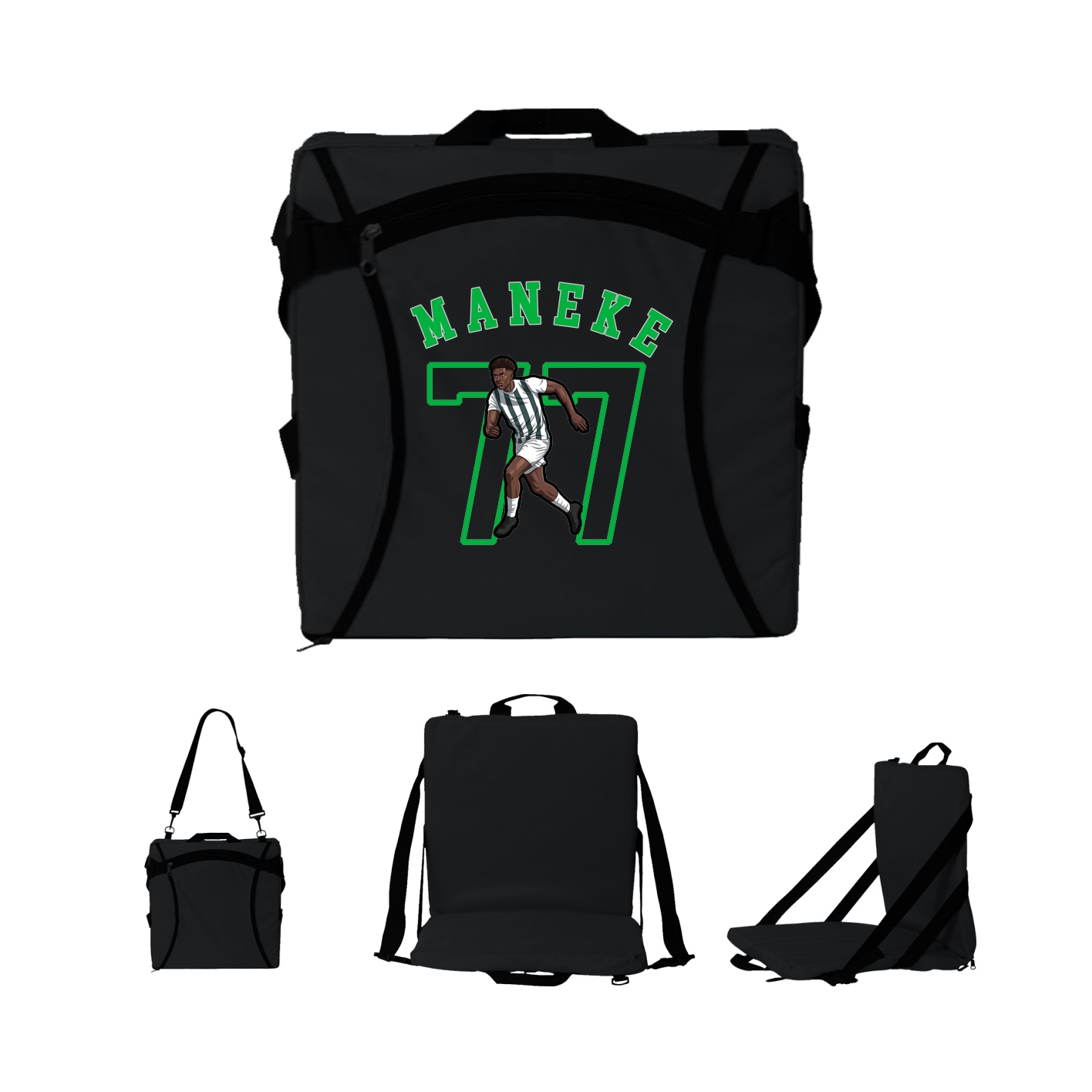 Folding Stadium Seat — Shirsey Arch in Black